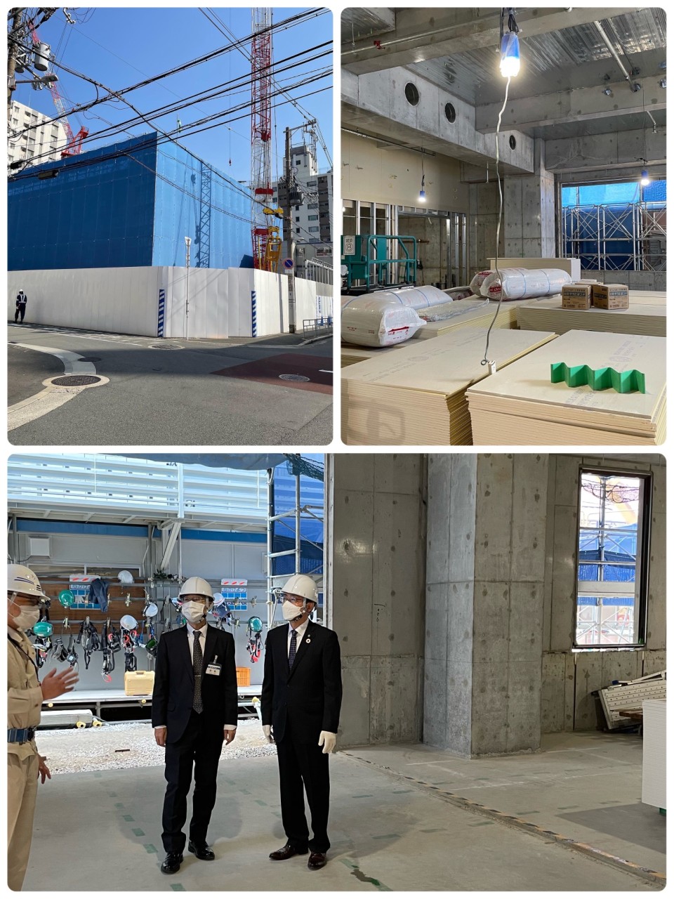 No.485 旧城東区役所跡地の救急病院建設現場を視察